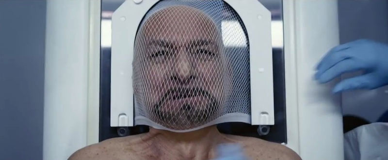 Ben Kingsley having his mind transfered in Selfless.